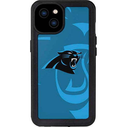 NFL Carolina Panthers Double Vision iPhone 15 Plus Waterproof Case